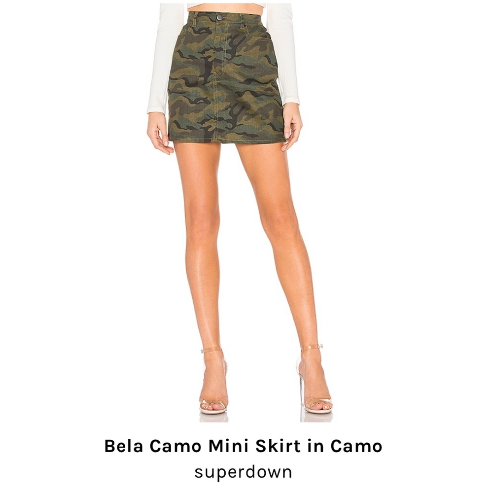 NWOT Superdown Camo Miniskirt!